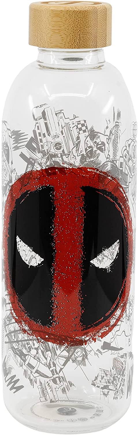 Stor GROSSE GLASFLASCHE - DEADPOOL