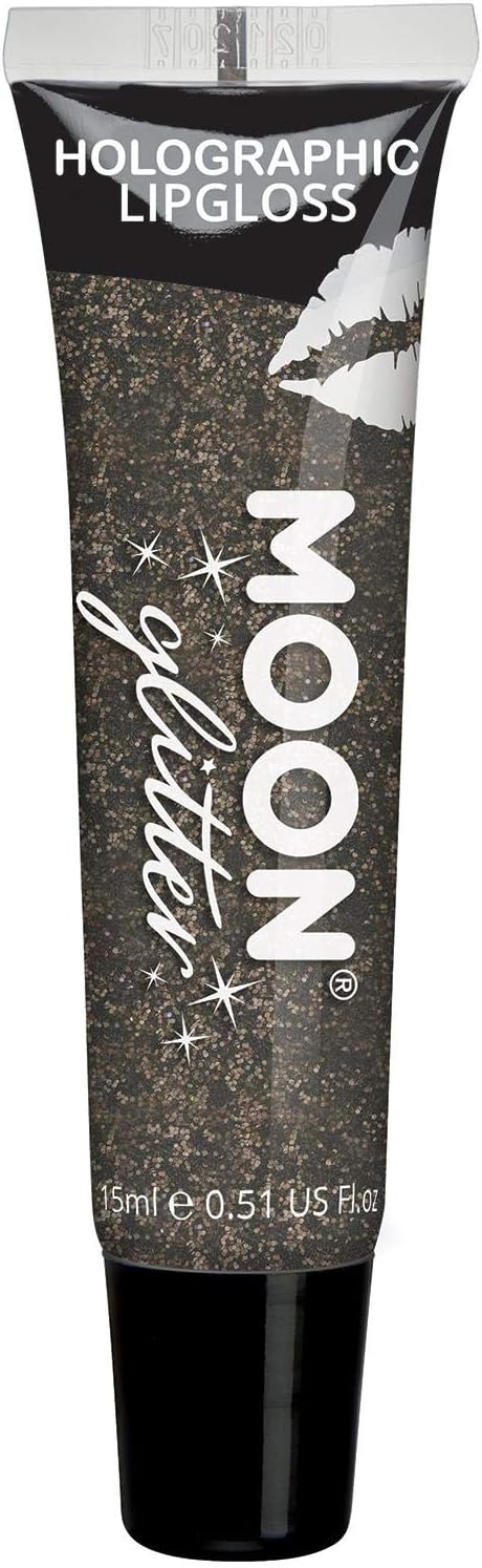 Holographic Glitter Lipgloss by Moon Glitter - 15ml - Black