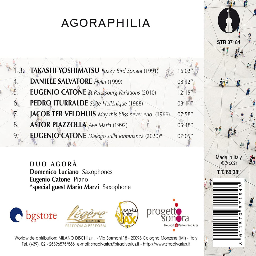 Duo Agorà - Agoraphilia [Duo Agorà] [Stradivarius: STR37184] [Audio CD]