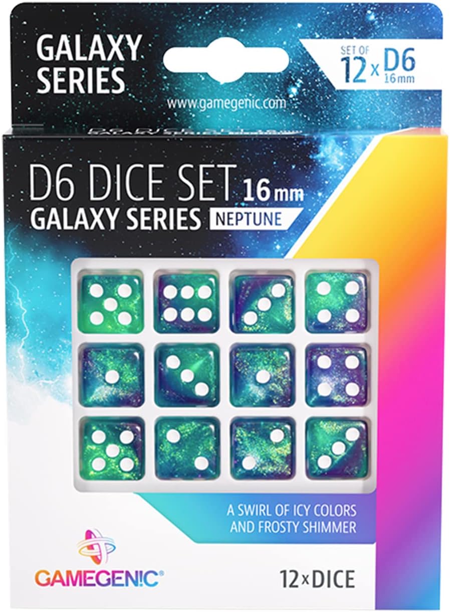 UNIT Gamegenic Galaxy Series – Aurora – RPG-Würfel-Set (7 Stück), Grün/Lila