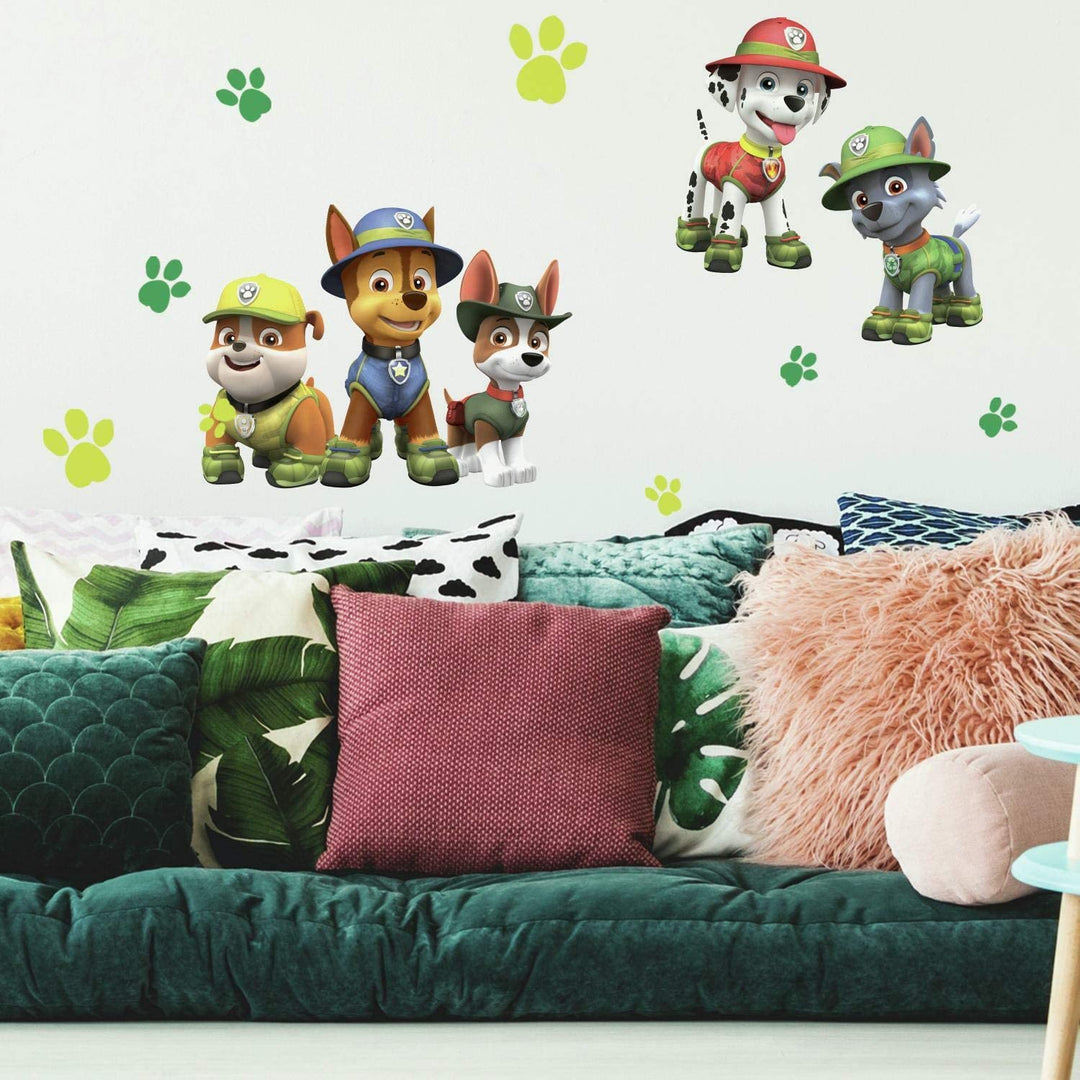 Nickelodeon - RMK3611GM RoomMates Paw Patrol Jungle Riesiger Wandaufkleber zum Abziehen und Aufkleben