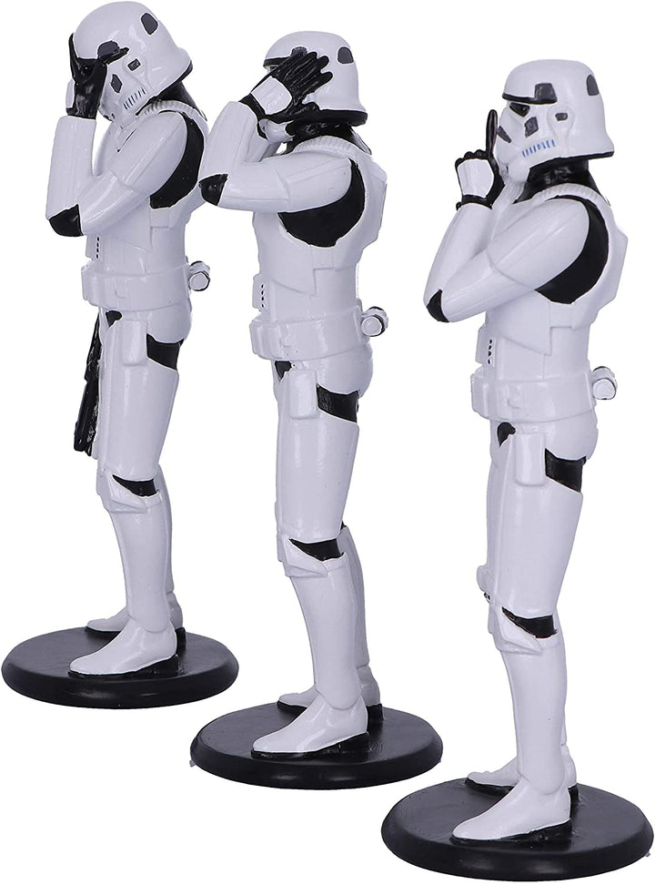 Nemesis Now Original Stormtrooper Three Wise Sci-Fi Figurines, White, 14cm