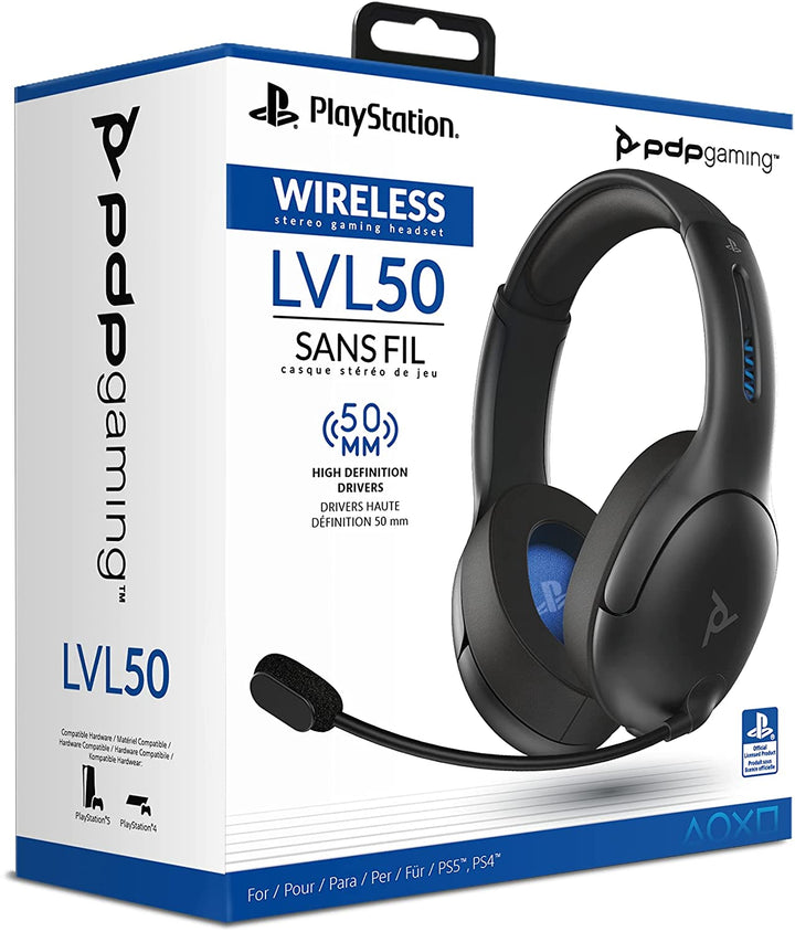 PDP LVL50 Wireless Stereo Headset - PlayStation 5 & PlayStation 4 Edition (2023) (‎051-049-EU-BK)