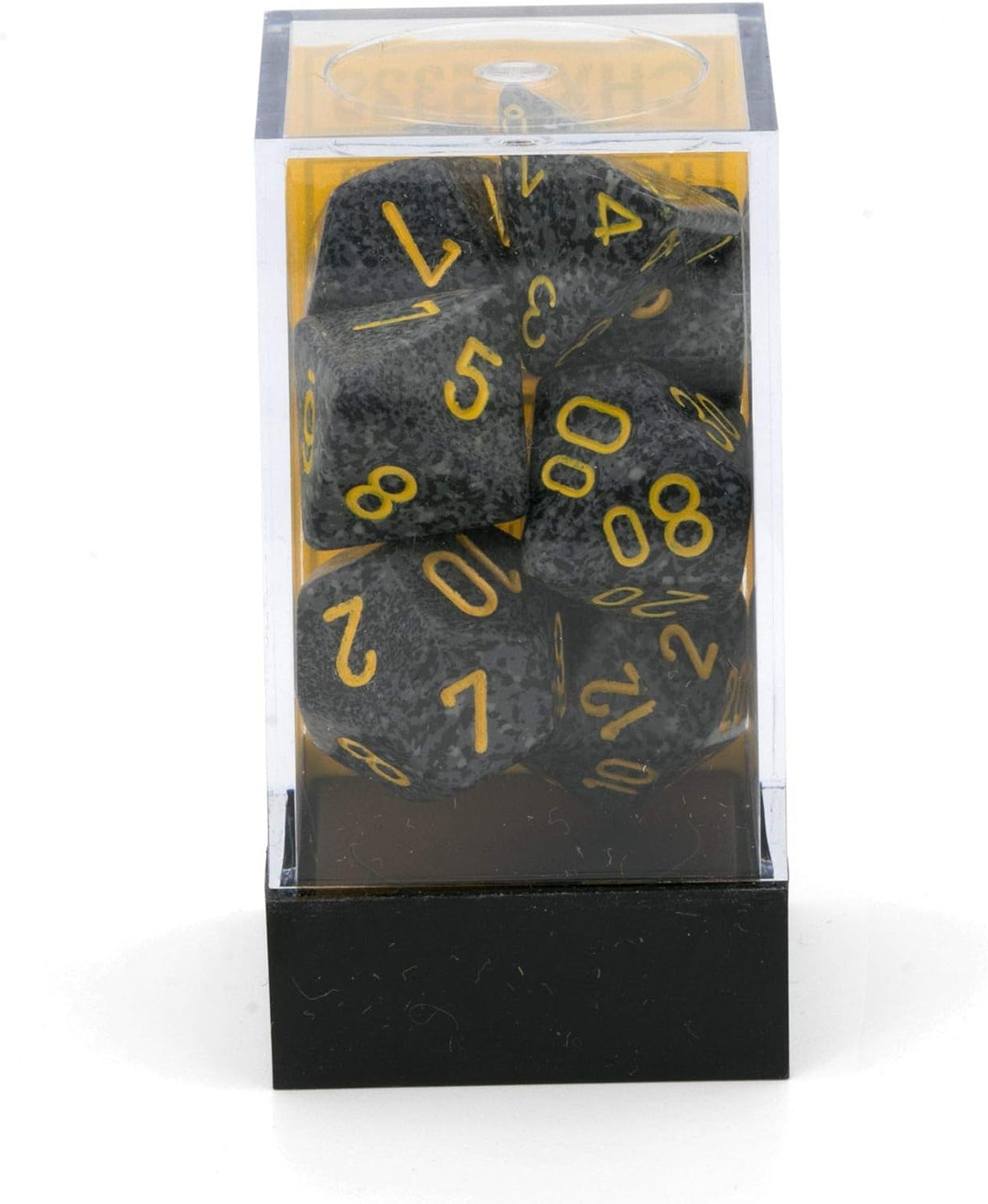 Chessex 25328 Dice, black, grey, gold