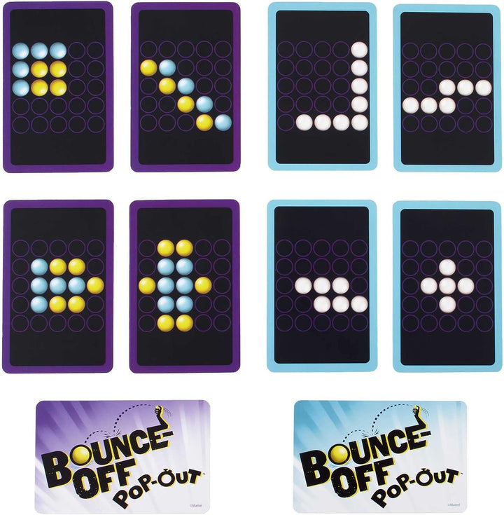 ?BOUNCE-OFF POP-OUT Partyspiel für Familien, Jugendliche, Erwachsene mit 16 Bällen, 20 Herausforderungen