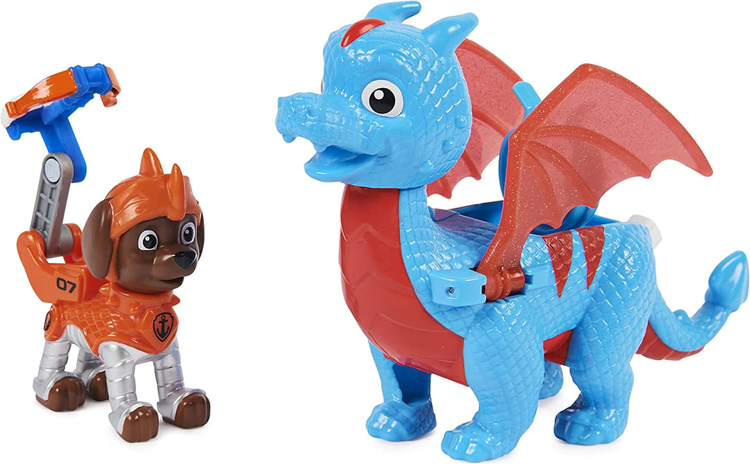 PAW Patrol, Rescue Knights Zuma und Dragon Ruby Actionfiguren-Set, Kinderspielzeug