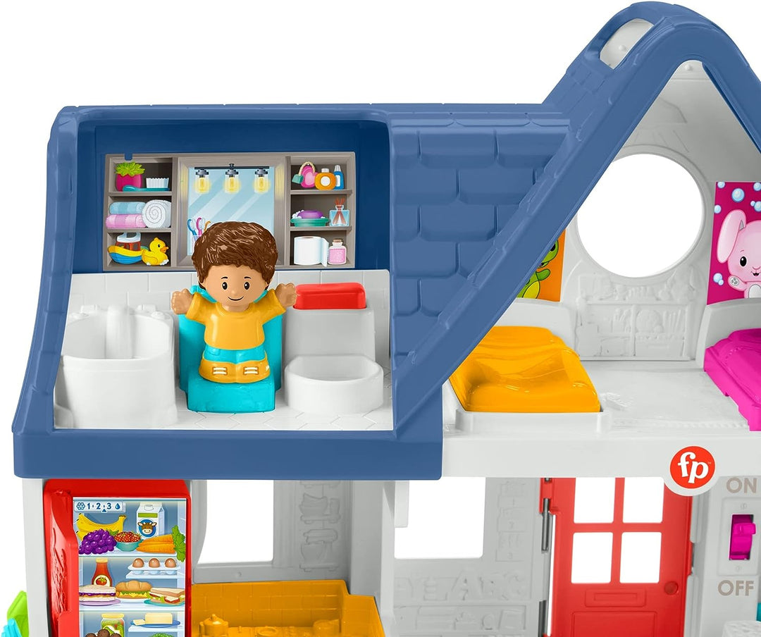 Fisher-Price Little People Friends Together Play House – UK-englische Ausgabe, Spielset mit Smart Stages-Lerninhalten für Kleinkinder und Vorschulkinder