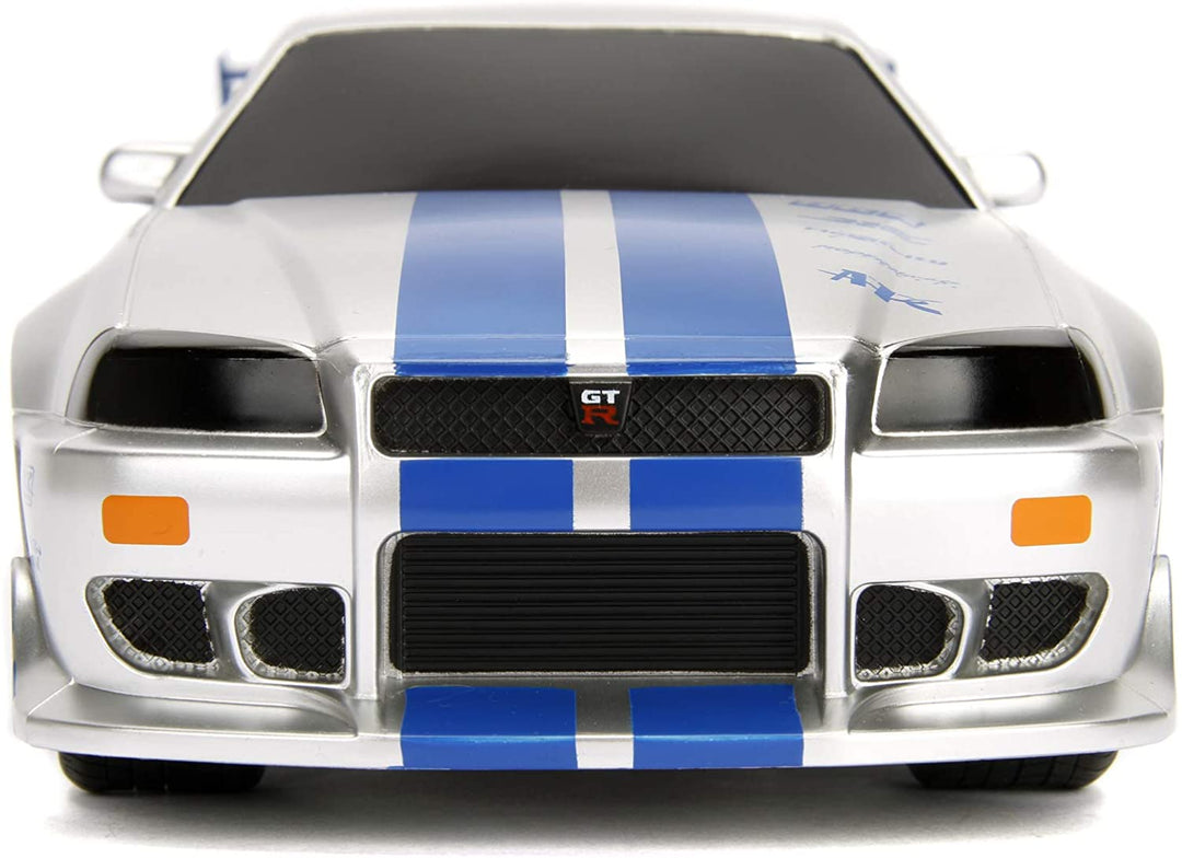 Jada - Fast&Furious - R/C Nissan Skyline GTR 1:16 2,4GHz (253206007), White Blue