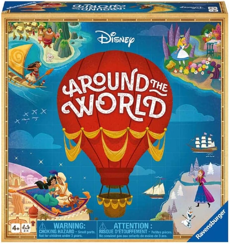 Ravensburger Disney Around The World Brettspiel für Kinder ab 4 Jahren – 2 bis 4