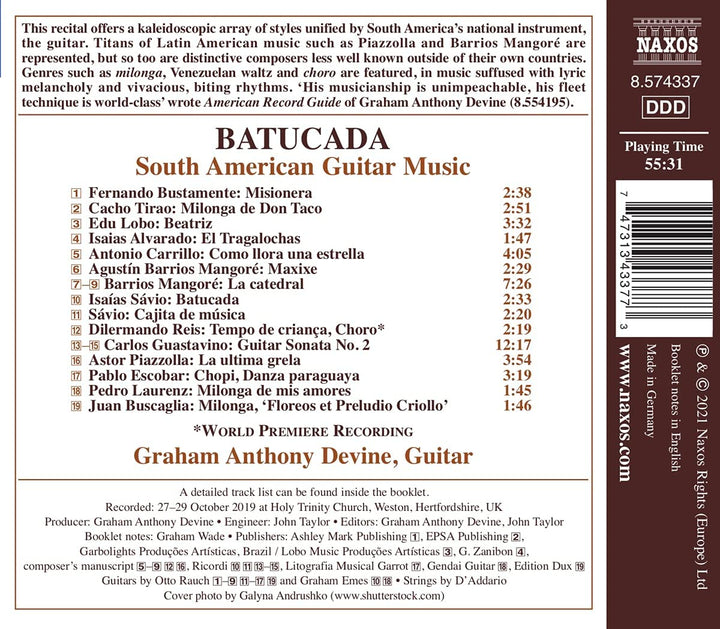 Bustamante/Tirao: Batacuda [Graham Anthony Devine] [Naxos: 8574337] [Audio CD]