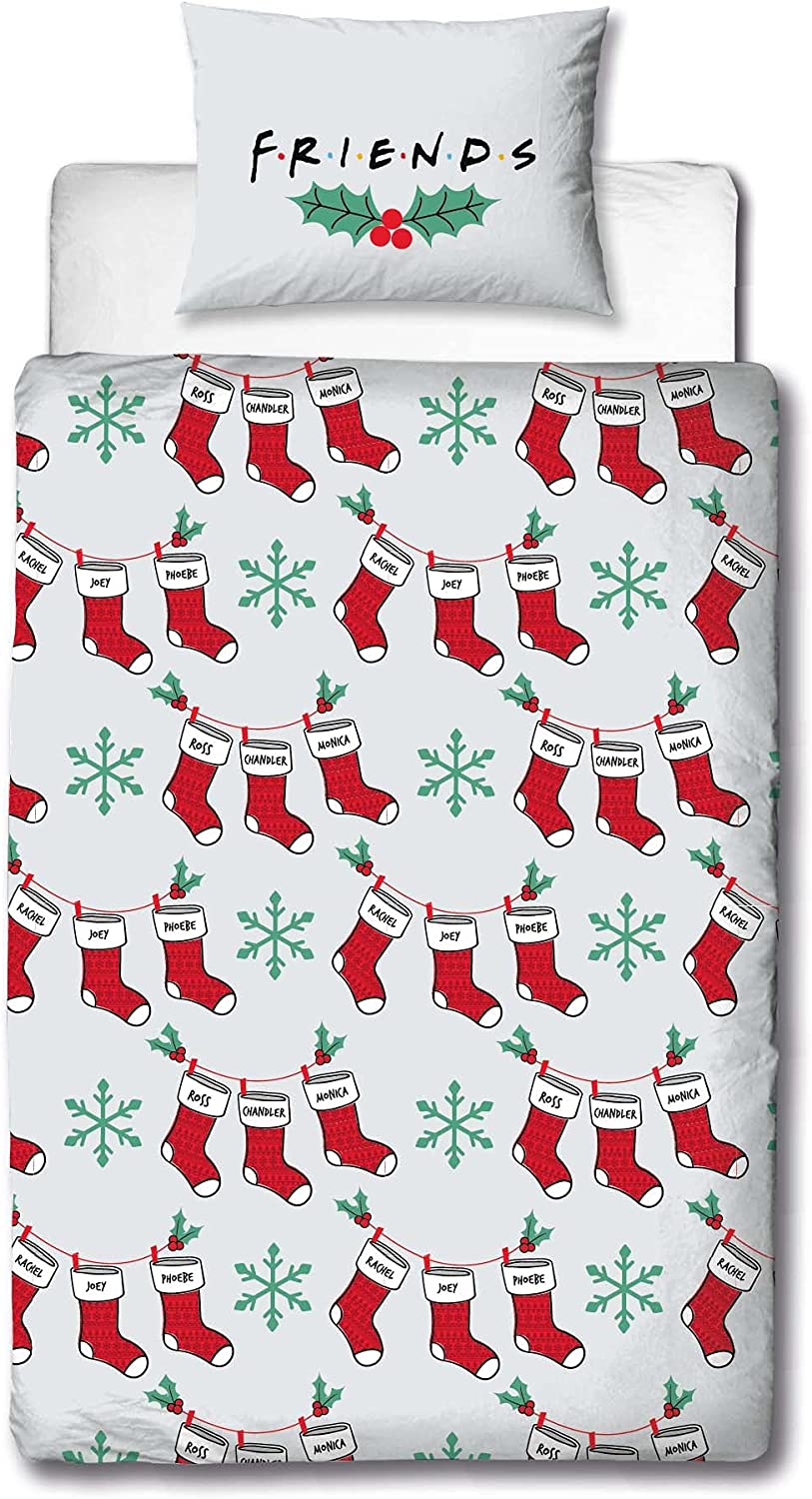 Friends Offiziell lizenziertes Bettbezug-Set Holly Design | Reversible 2-seitige Be