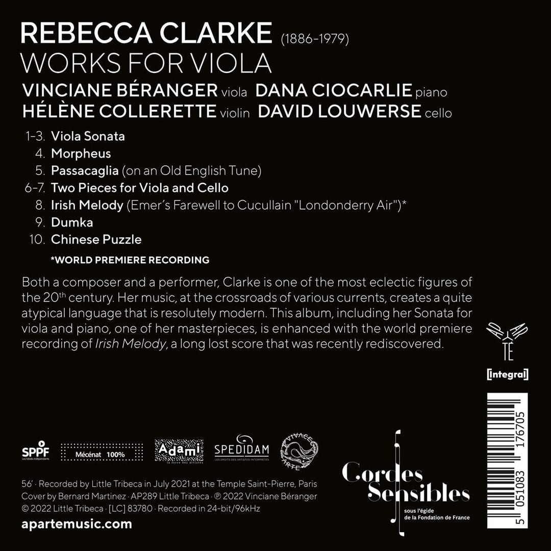 Rebecca Clarke: Works For Viola [Audio CD]