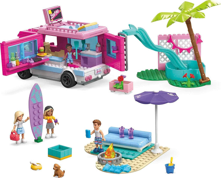 MEGA Barbie, Dream Camper Adventure, Bauspielzeug für Mädchen und Jungen ab 6 Jahren