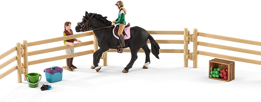 Schleich 42389 Reitschule mit Reitern und Pferden