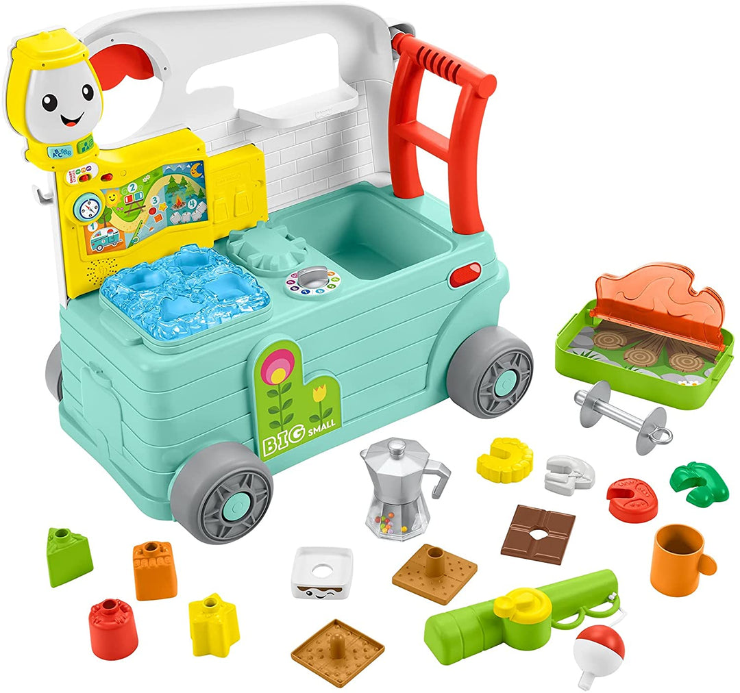 Fisher-Price Ridi e impara Camper 3-in-1 On-The-Go - Edizione inglese del Regno Unito