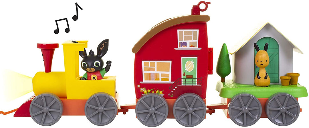 Bing’s Train and Mini Play Sets, Light Up Musical Train, Cbeebies TV Show, With Bing and Flop Figurines, Activity Playset, Age 12m+