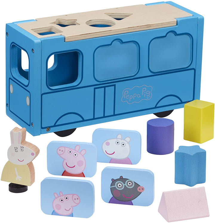 Peppa Pig 07222 Schulbus aus Holz