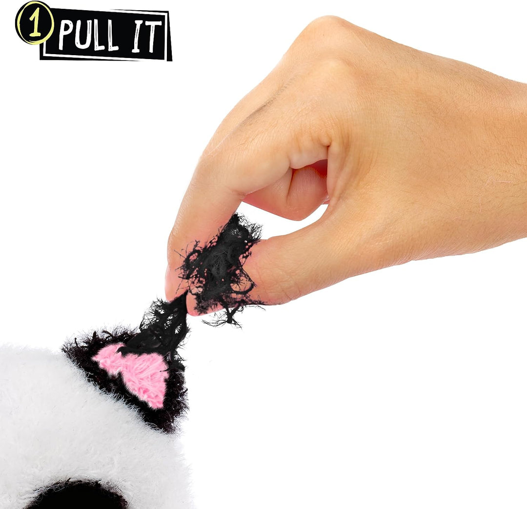 Fluffie Stuffiez Small Collectible Plush - PANDA - Suprise Reveal Unboxing with ASMR Fidget DIY Fur Pulling