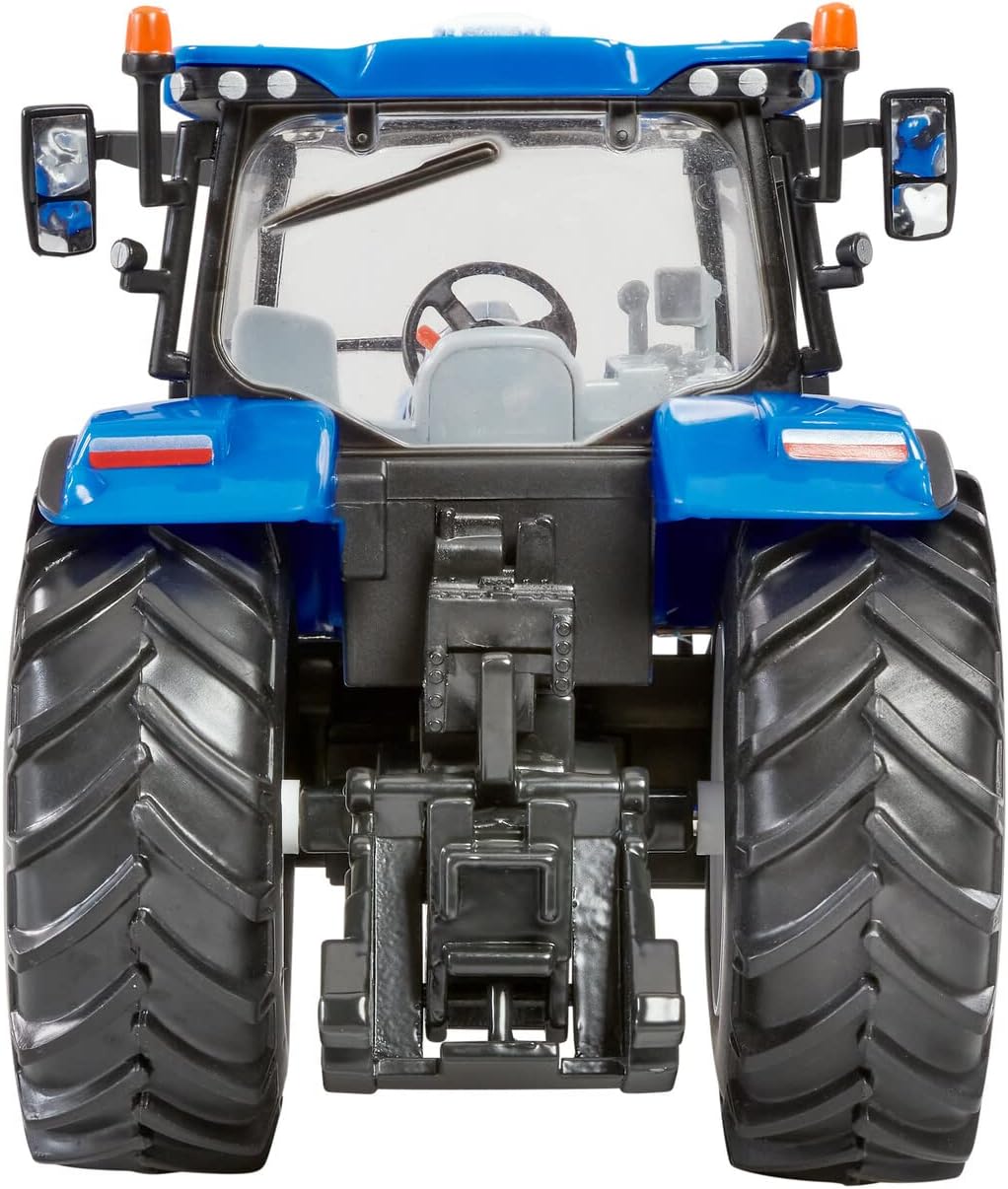 New Holland T6.175 Blue Power Tractor Replica, New Holland Tractor Replica Compatible with 1:32 Scale Farm Animals and Toys