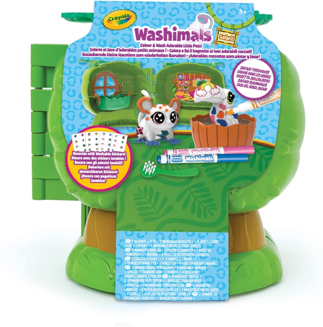 CRAYOLA 74-7476 Washimals Safari Tree House Mal- und Badeset für Welpen