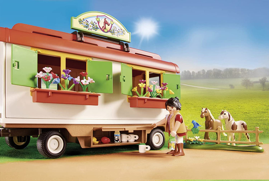 PLAYMOBIL Country 70510 Ponyunterstand mit Mobilheim, ab 4 Jahren