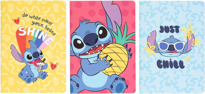 Grupo Erik Disney Stitch Tropical Pack Of 3 A5 Notebooks | A5 Notebook