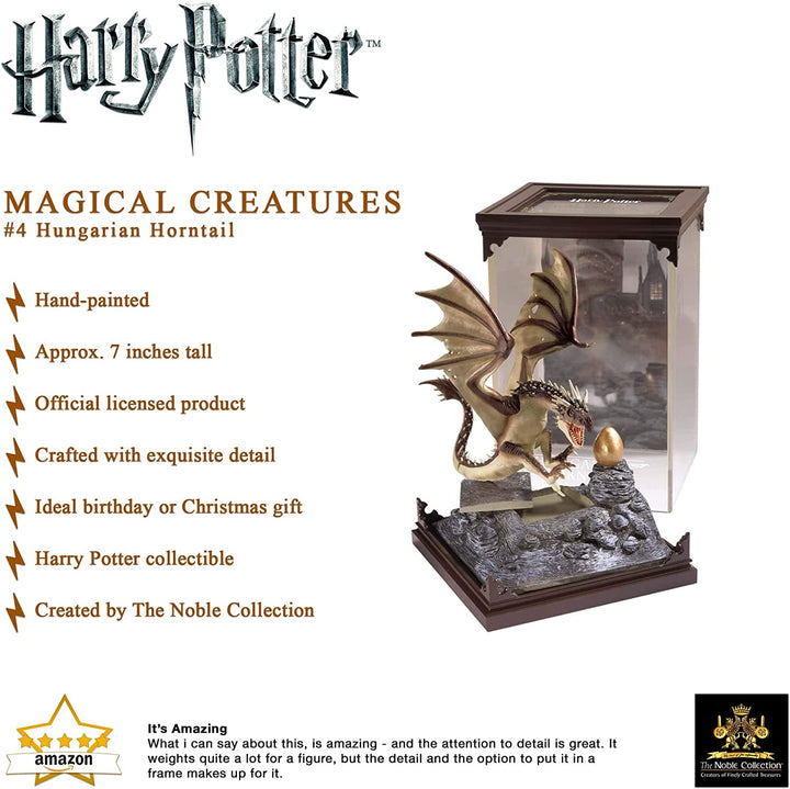 The Noble Collection - Magical Creatures Hungarian Horntail - Hand-Painted Magical Creature #4 - Officially Licensed Harry Potter Toys Collectable Figures - For Kids & Adults