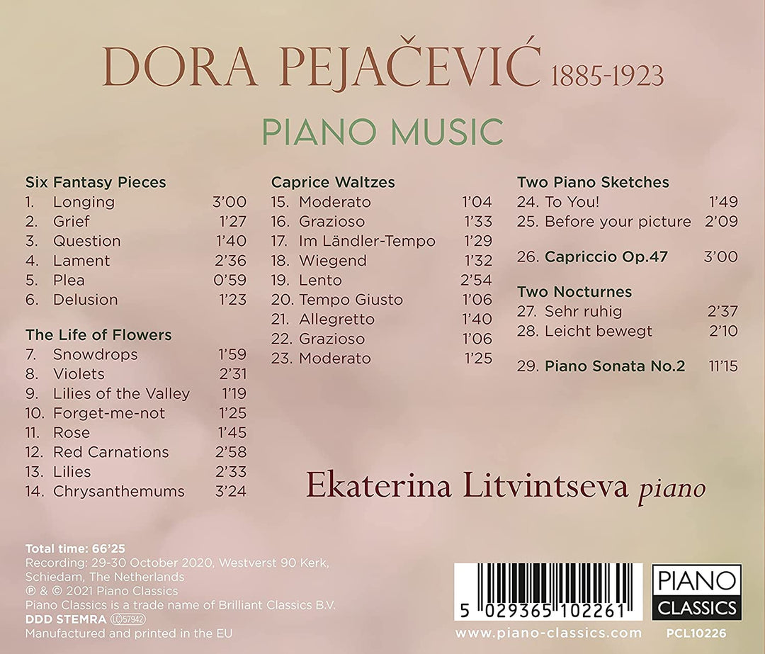 Peja?evi?: Piano Music [Audio CD]