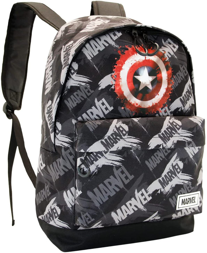 Captain America Scratches-Fan HS Rucksack, Grau