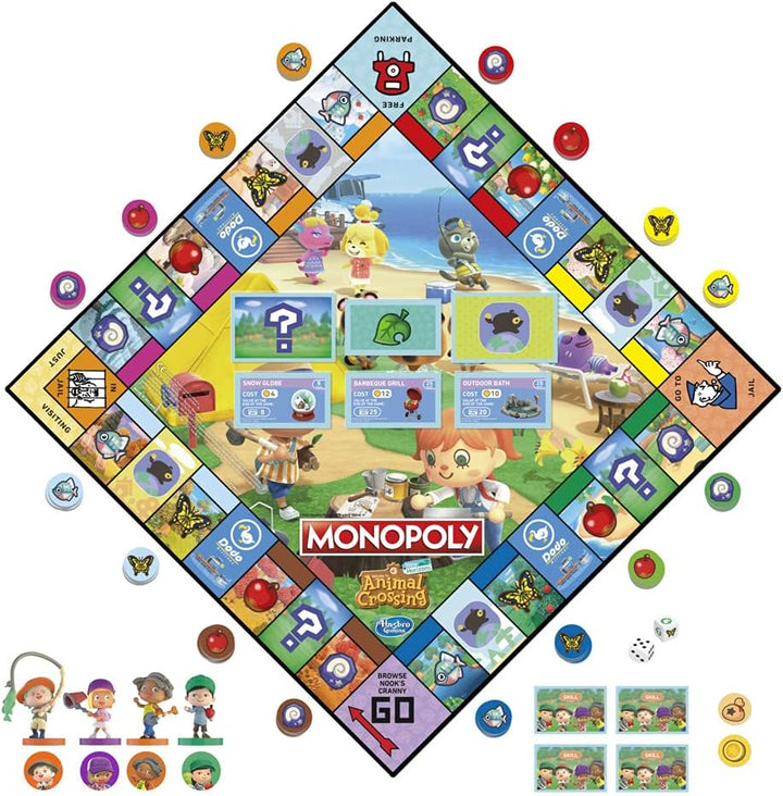 Monopoly Animal Crossing New Horizons Edition Board Game for Kids Ages 8 and Up, Fun Game to Play for 2-4 Players