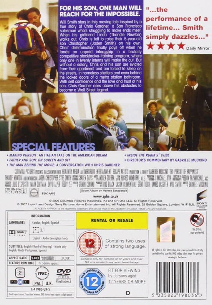 The Pursuit of Happyness (2006) [2007] [DVD]