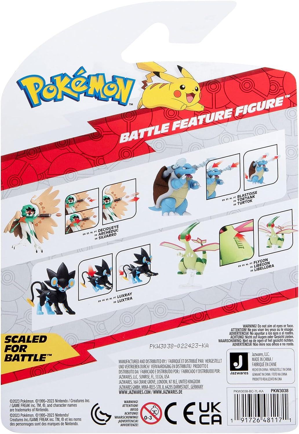 Pokemon PKW3038 Feature 4.5-Inch Decidueye Battle Figure with Arrow Launcher