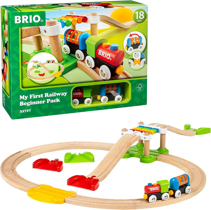 BRIO 33727 My First Railway Beginner Pack, FSC-Certified (Beech)