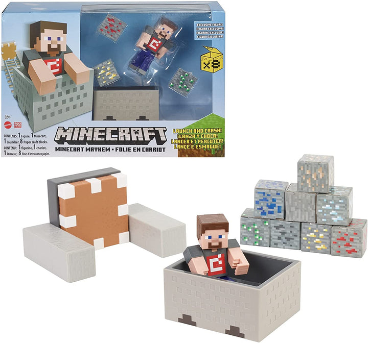 Playset di Minecraft Minecart Mayhem