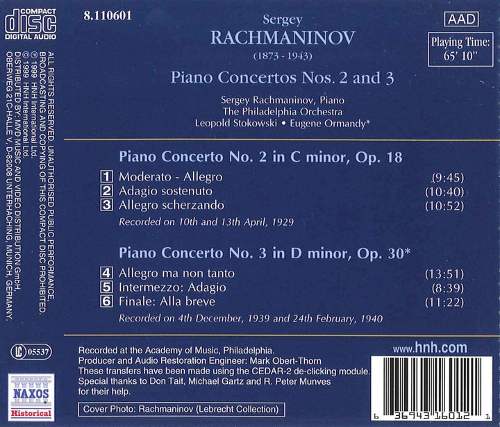 Rachmaninov: Piano Concertos Nos 2 & 3 [Audio CD]