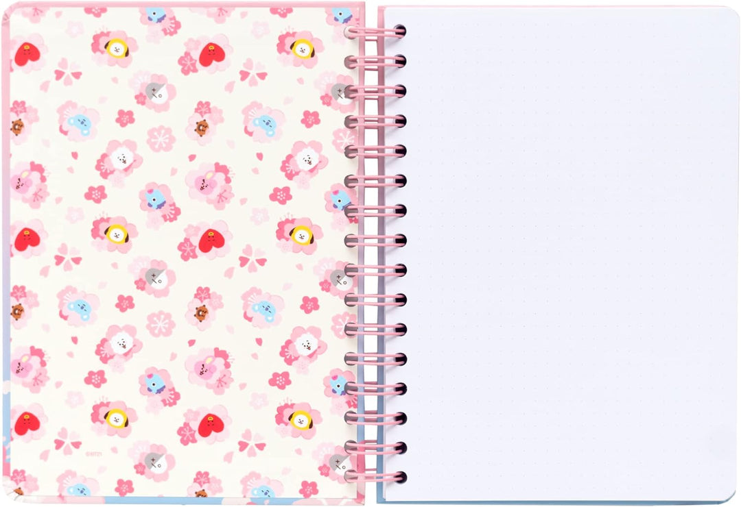 Grupo Erik BT21 Official Merchandise Cherry Blossom A5 Notebook|Bullet Journal