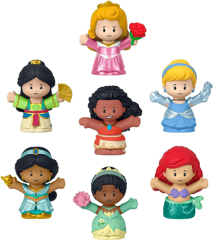 ?Fisher-Price Little People Disney Princess Toys, Set mit 7 Charakterfiguren für