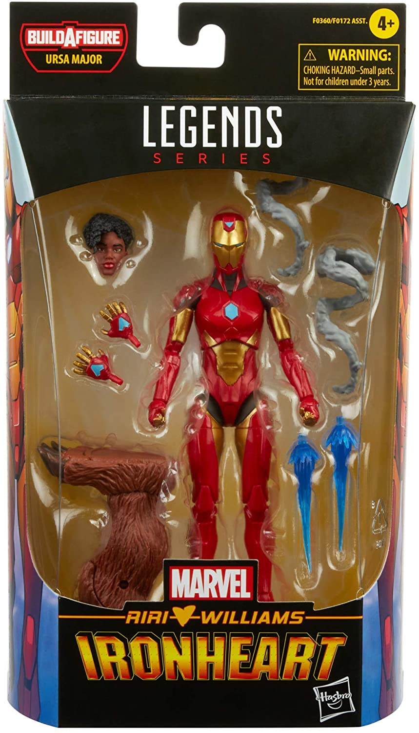 Hasbro Marvel Legends Series 6-inch Ironheart Action Figure Toy, Premium Design and Articulation, Includes 5 Accessories and 1 Build-A-Figure Part Multicolor, F0360