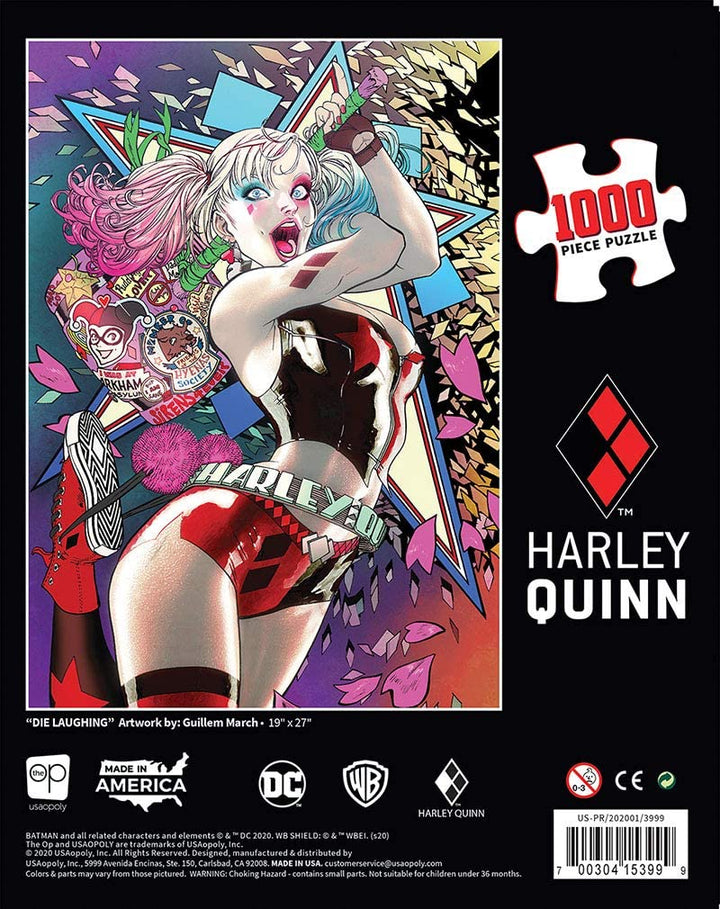 USAopoly USOPZ010533 DC Comics Super Heroes Harley Quinn Die Laughing 1,000 Piece Puzzle