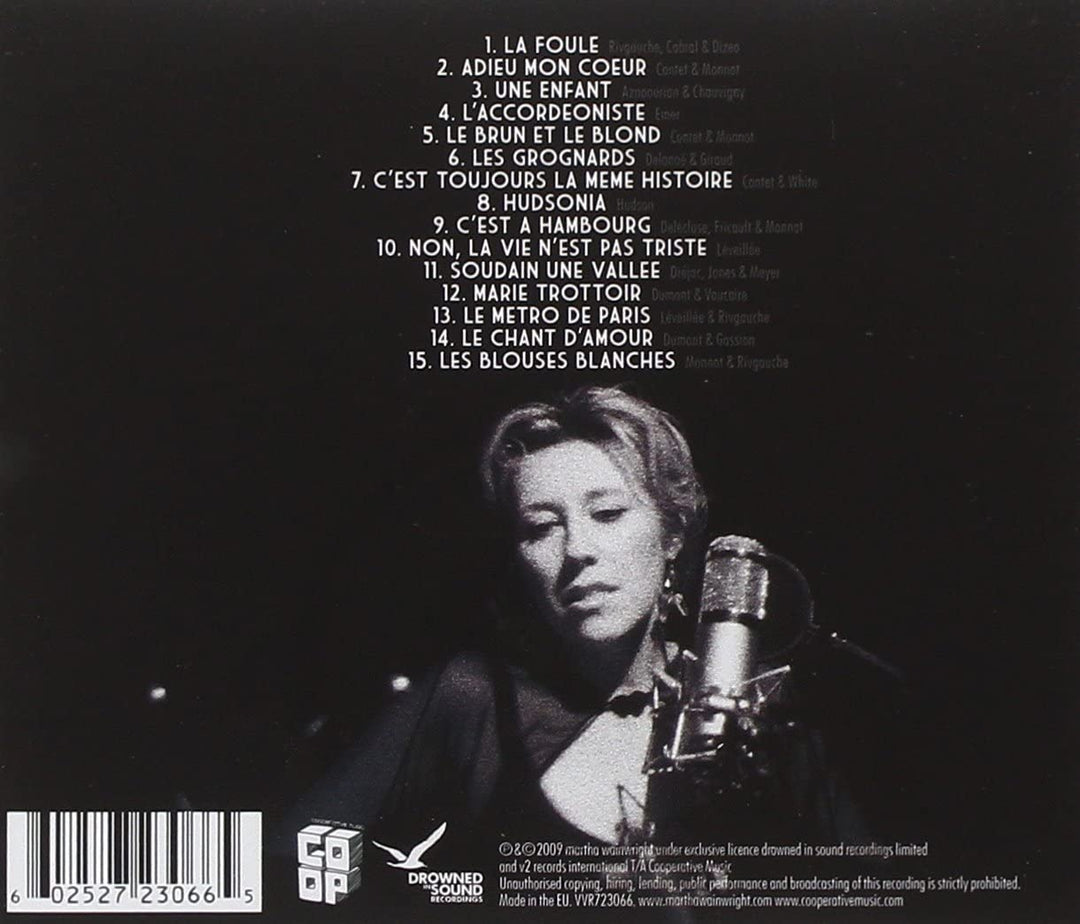 Sans Fusils, Ni Souliers, A Paris. Martha Wainwright’s Piaf Record [Audio CD]