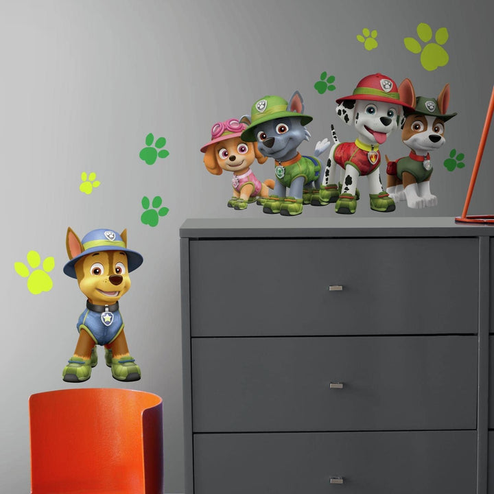 Nickelodeon - RMK3611GM RoomMates Paw Patrol Jungle Riesiger Wandaufkleber zum Abziehen und Aufkleben