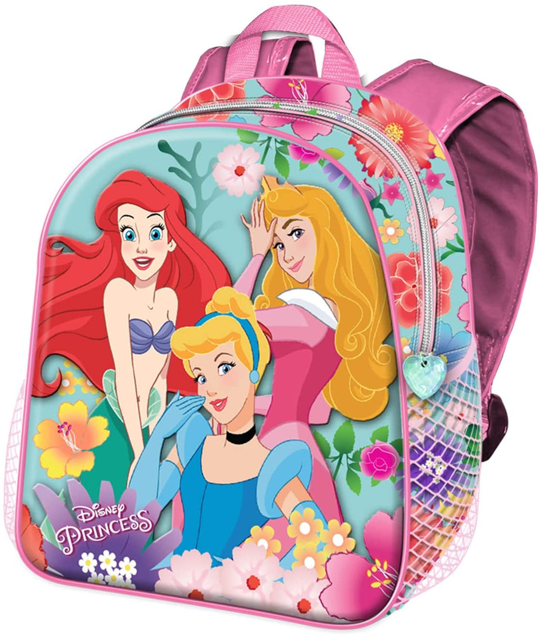 Disney Princess Flowers-Small 3D Backpack, Blue