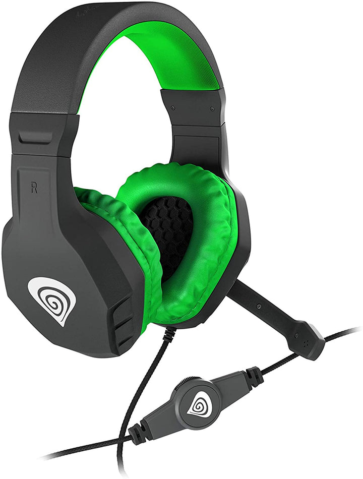 Genesis Argon Green 200 Gaming Headset mit Mikrofon Mini Jack 3,5 mm X2 PC