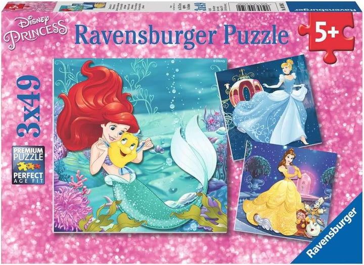 Disney Princess Adventure 3x 49 Piece Jigsaw Puzzle