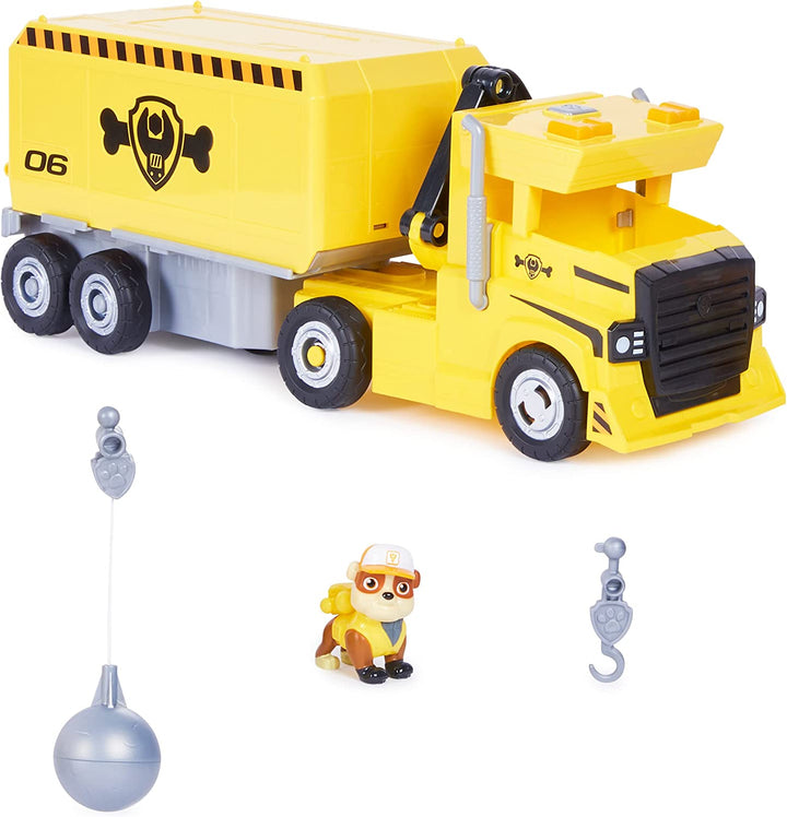 Paw Patrol 6064242, Rubble 2 in 1 verwandelbarer X-Treme Truck mit Baggerspielze