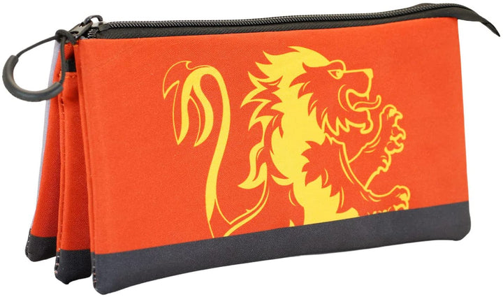 Harry Potter Gryffindor-Fan Triple Pencil Case, Red