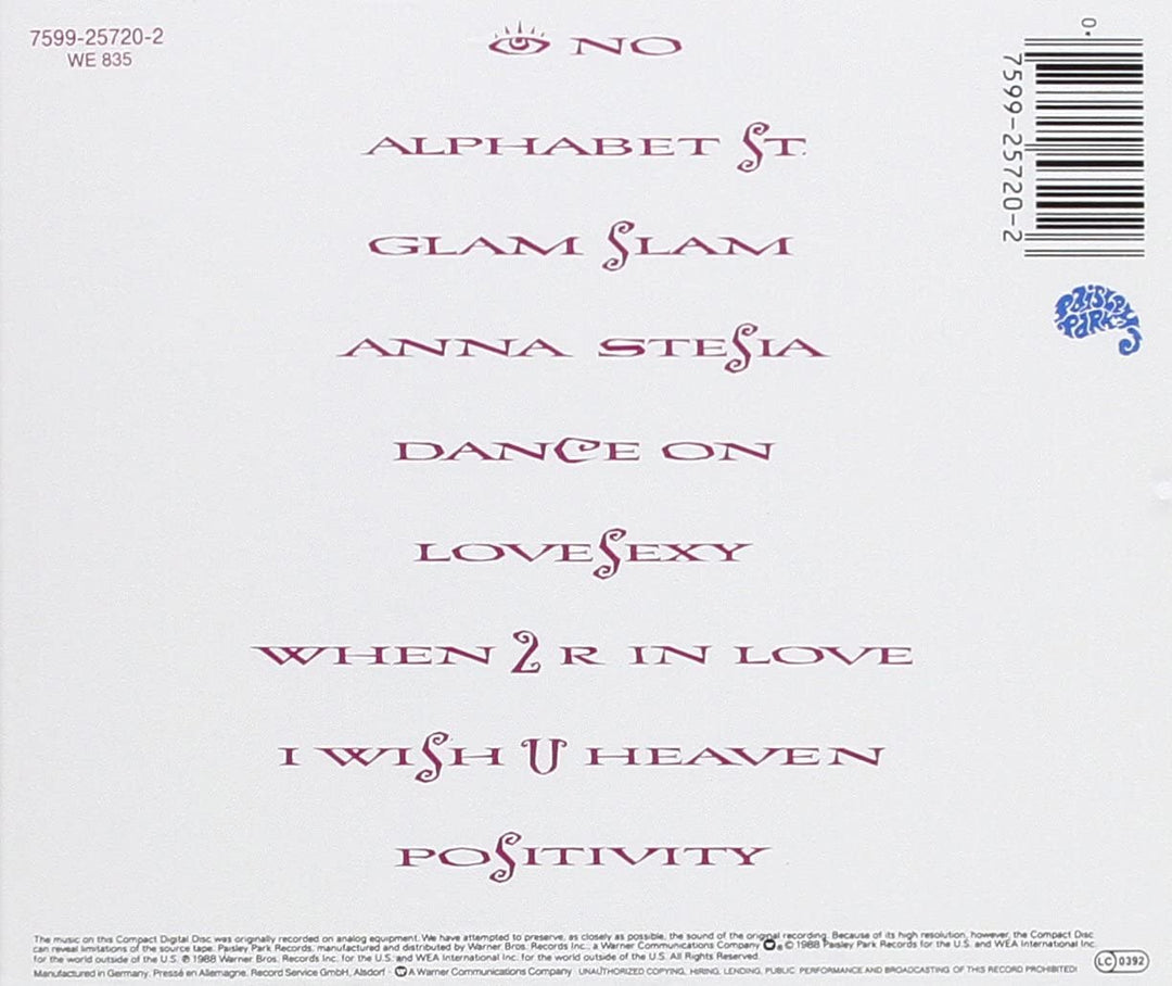 Prince - Lovesexy [Audio-CD]