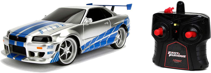 Jada - Fast&Furious - R/C Nissan Skyline GTR 1:16 2,4GHz (253206007), White Blue