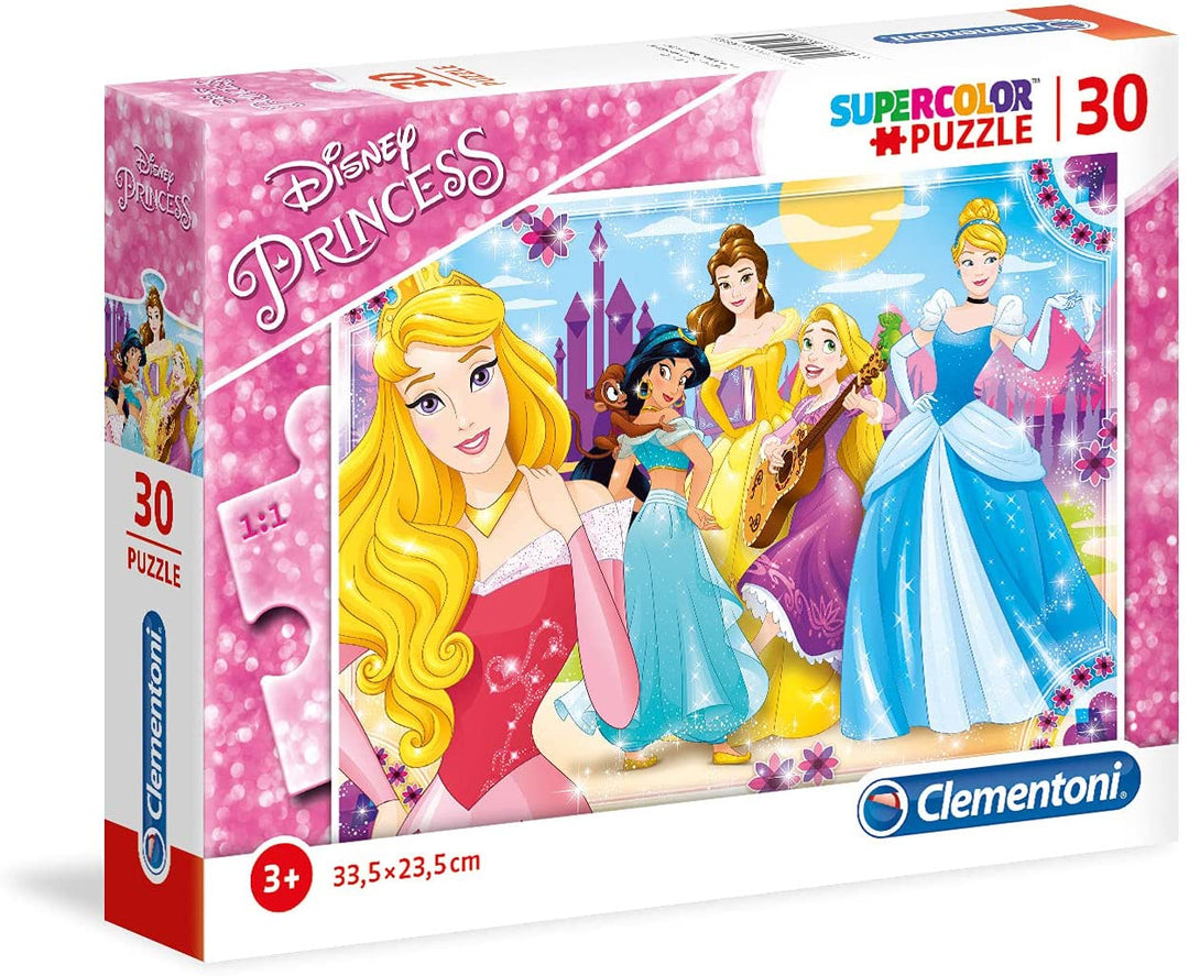 Clementoni 08503 Princesas Disney 08503-Supercolor Princess Jigsaw Puzzle-30 Pieces, Multi-Coloured