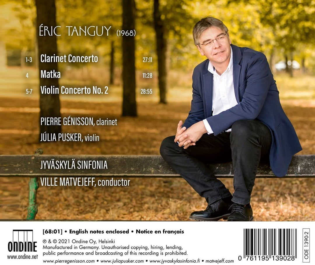 Tanguy: Clarinet Concerto [Pierre Génisson; Júlia Pusker; Jyväskylä Sinfonia; Ville Matvejeff] [Ondine: ODE 1390-2] [Audio CD]